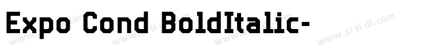 Expo Cond BoldItalic字体转换